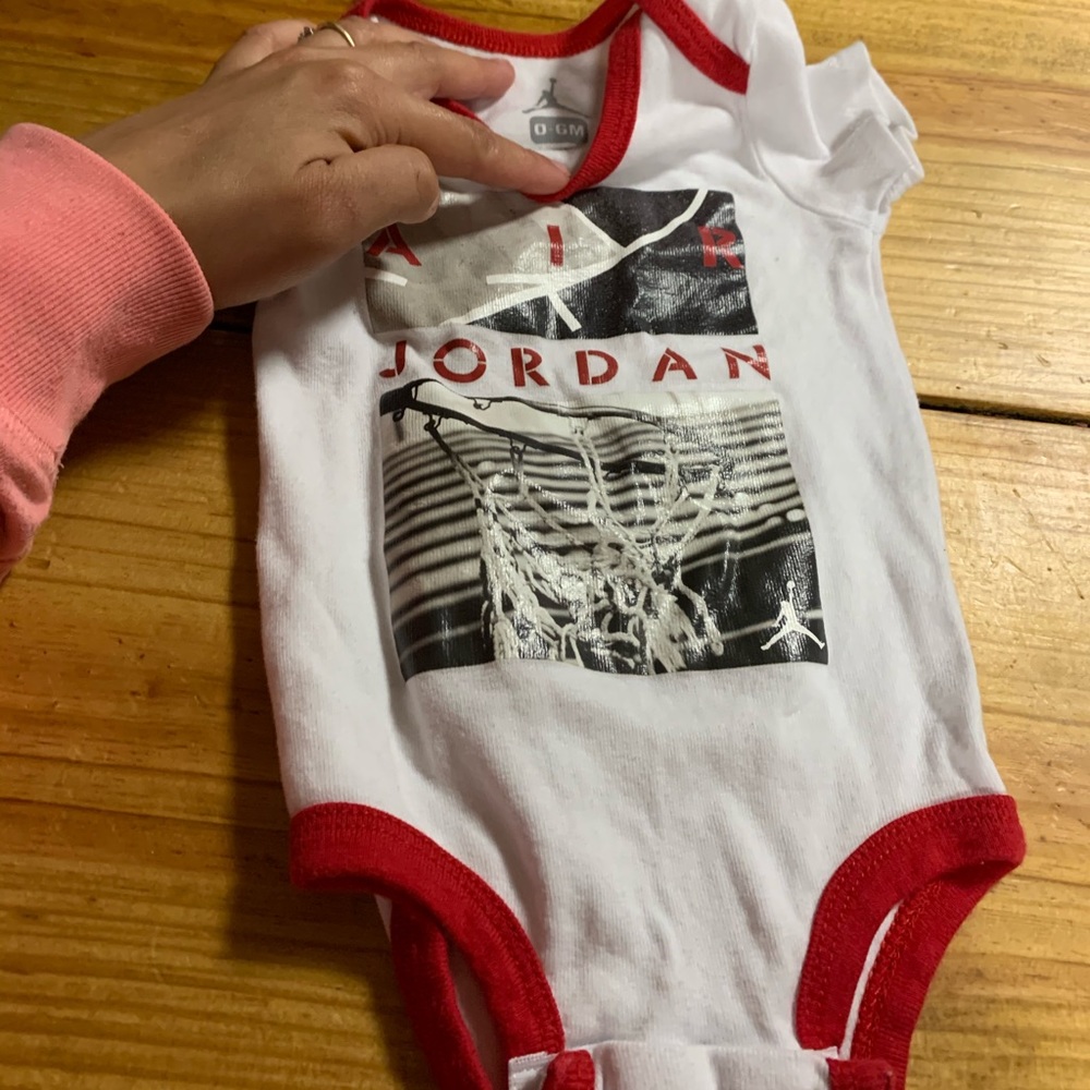 0-6 month Jordan baby onsie